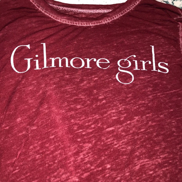Gilmore Girls small burnout burgundy T-shirt - Picture 3 of 4